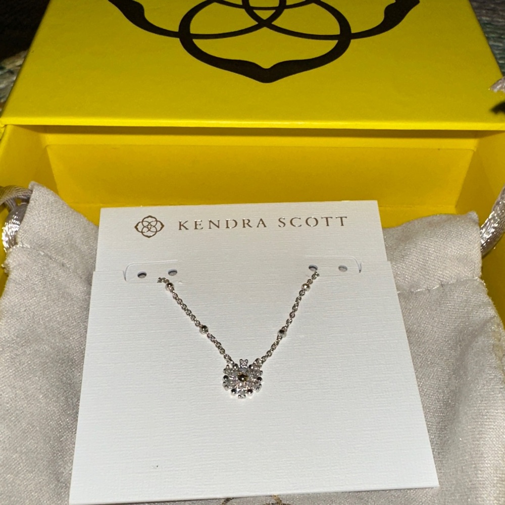 Kendra Scott Silver Chain with Crystal Pendant - Picture 3 of 4